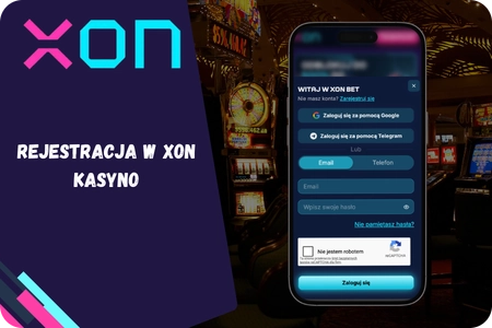 Formularz rejestracji konta gracza w Xon Kasyno